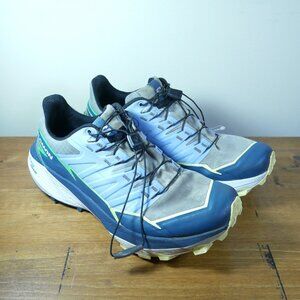 Sz 8.5 Women's Salomon Thundercross Trail Running Hiking Walking Shoe Blue Navy